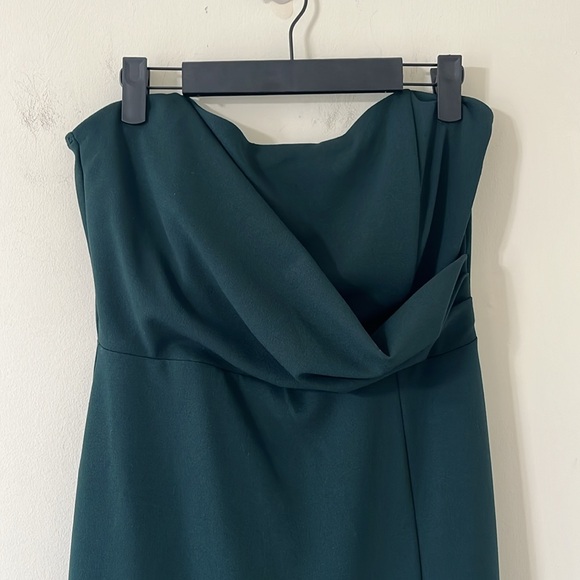 Windsor Kaia Strapless High Slit Formal Dress Hunter Green Size XL - Picture 4 of 11